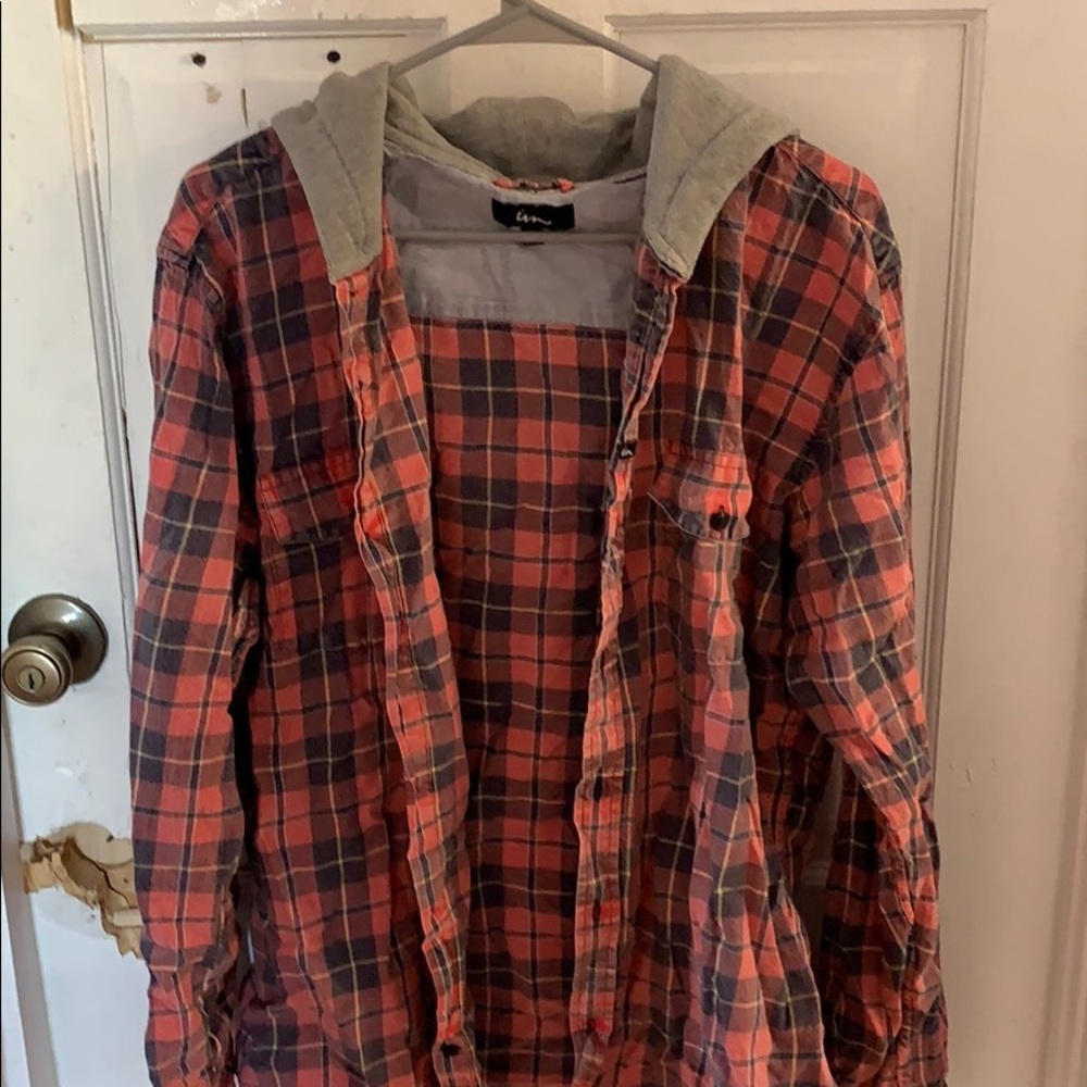 PacSun Flannel W/ Hoodie